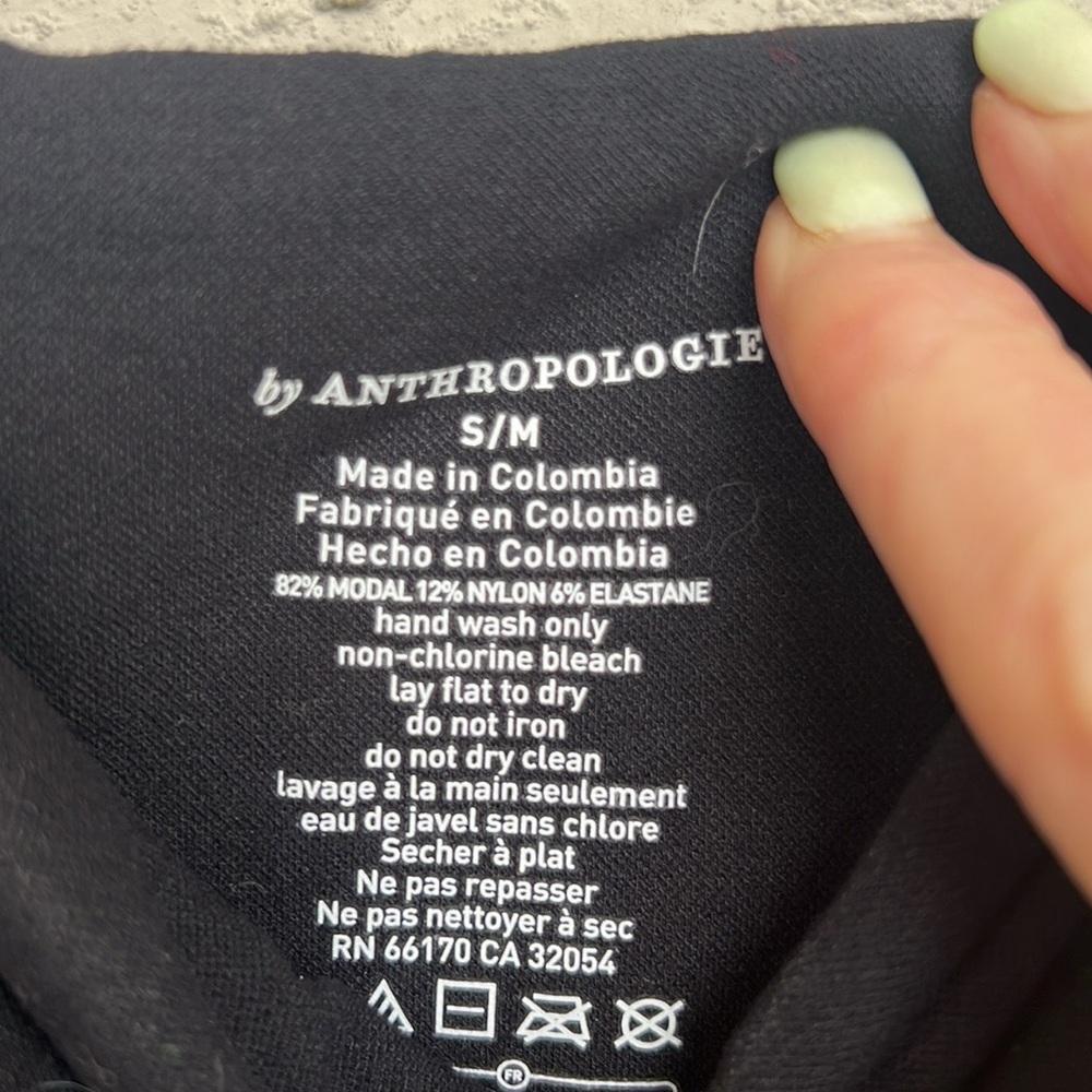 By Anthropologie Seamless Bodycon Knit Black Mini Dress Size S/M - Picture 3 of 10